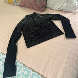 LULULEMON stretchy cropped 1/4 zip jacket sz 2